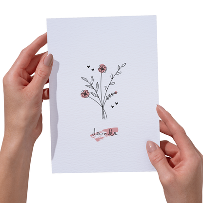 Geschenkkarte in Grußkarte mit Umschlag - per Post